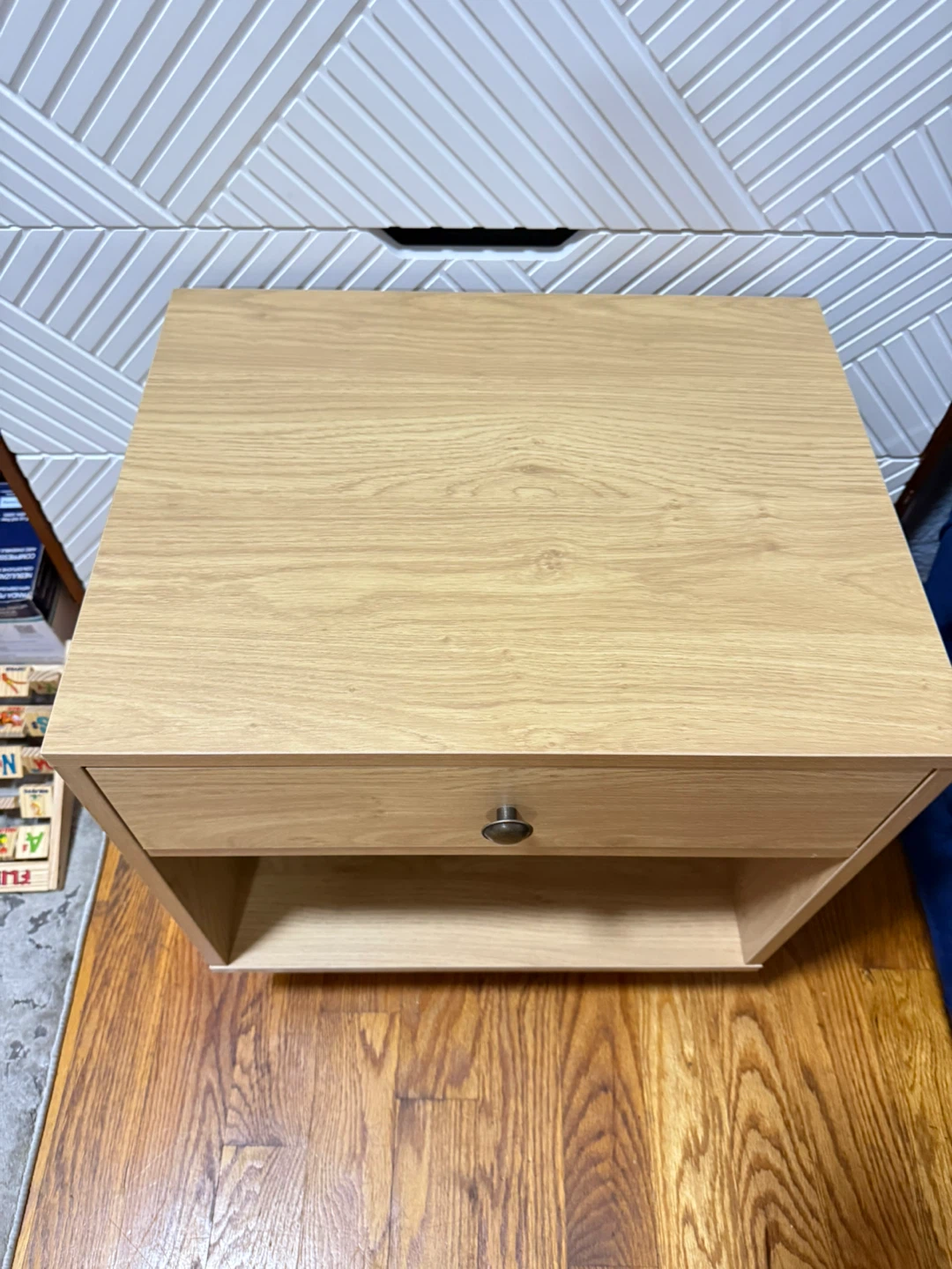 Wood Nightstand with Drawer - photo 4