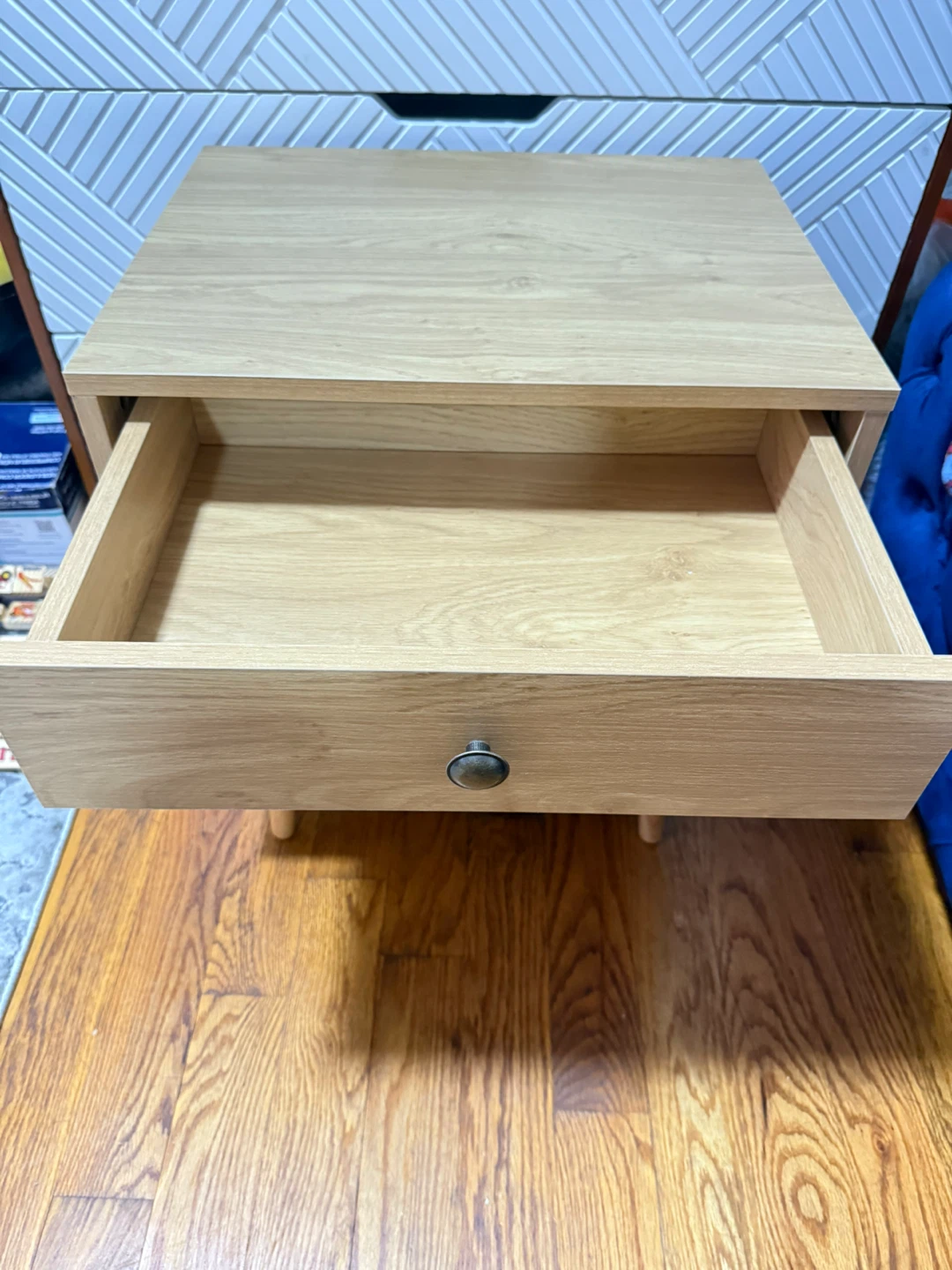 Wood Nightstand with Drawer - photo 3