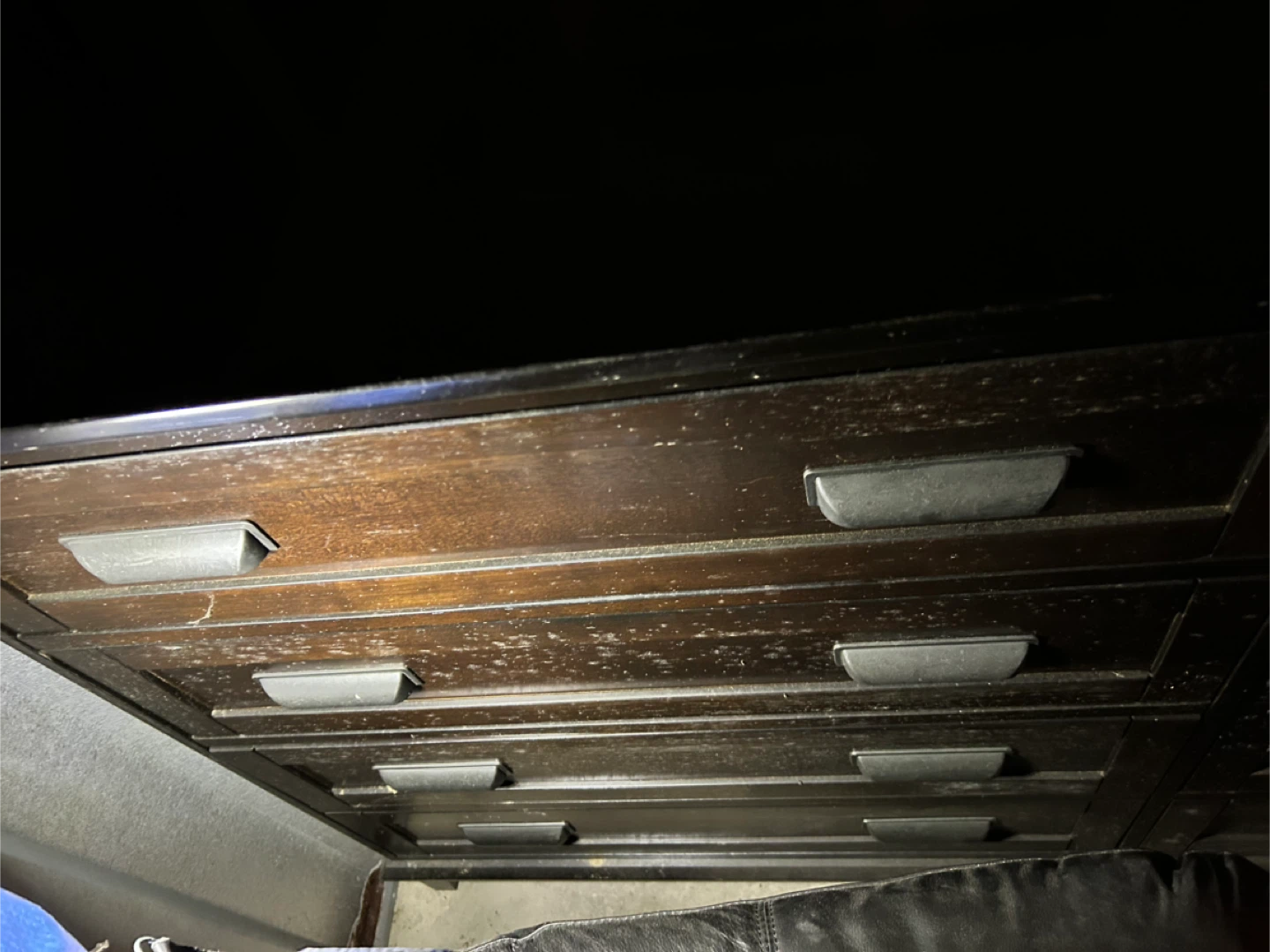 Dark Brown Wooden Dresser with Mirror - photo 3