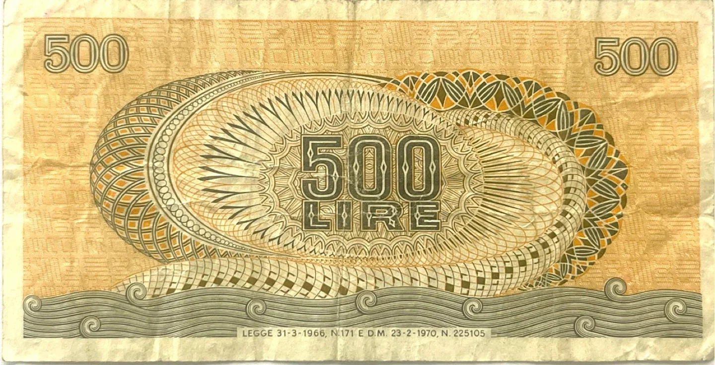 500 lire | Italy - 1970 image indicator(2)