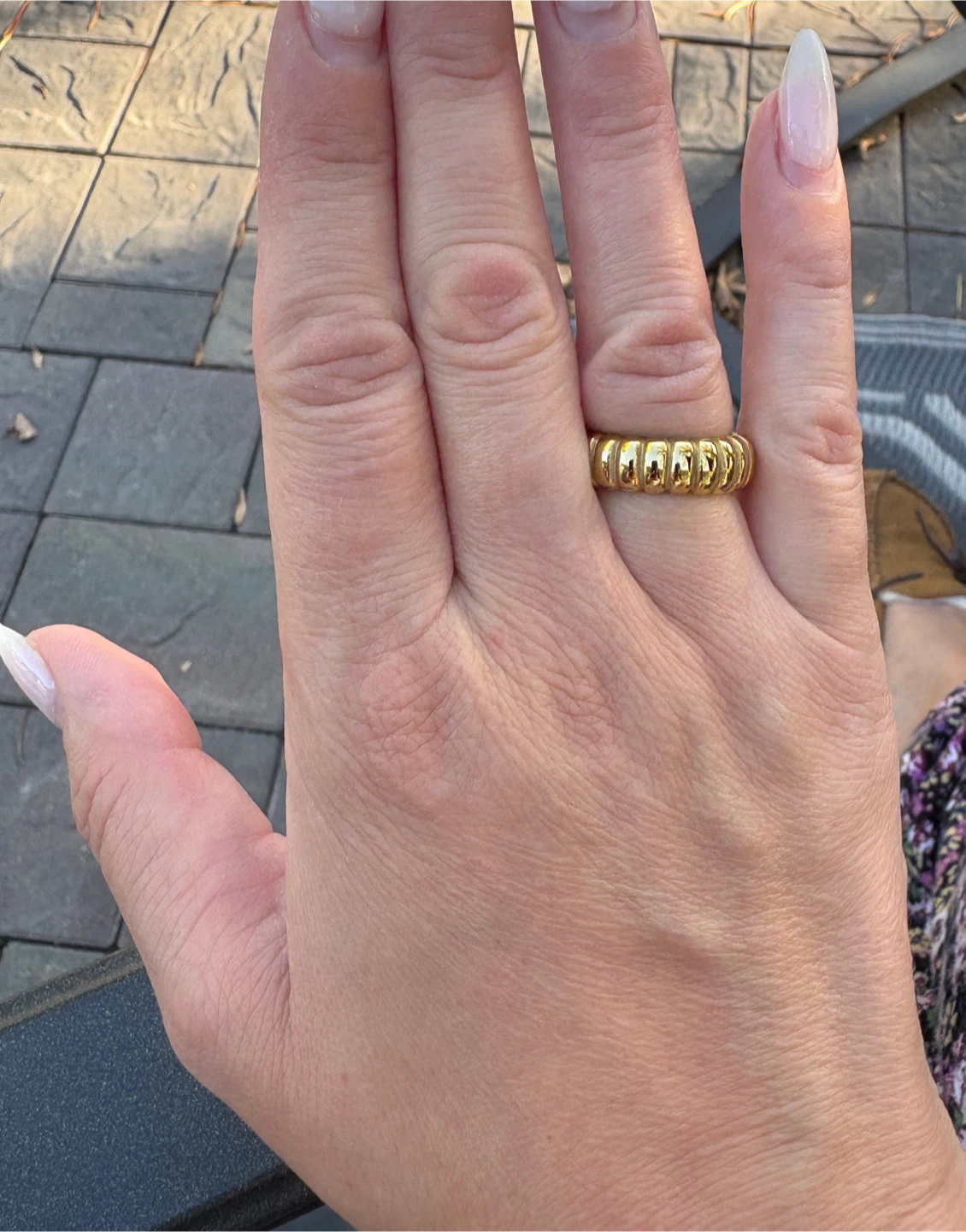 Chunky Gold Plated Ring - photo 3