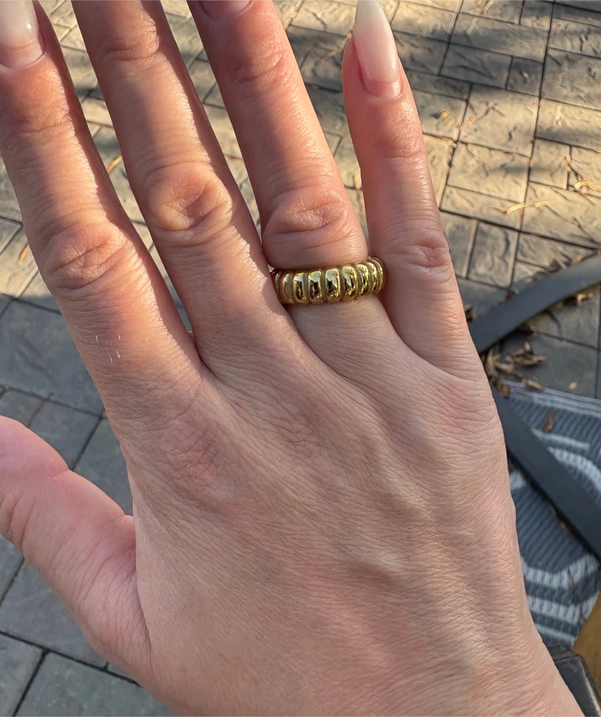 Chunky Gold Plated Ring - photo 4