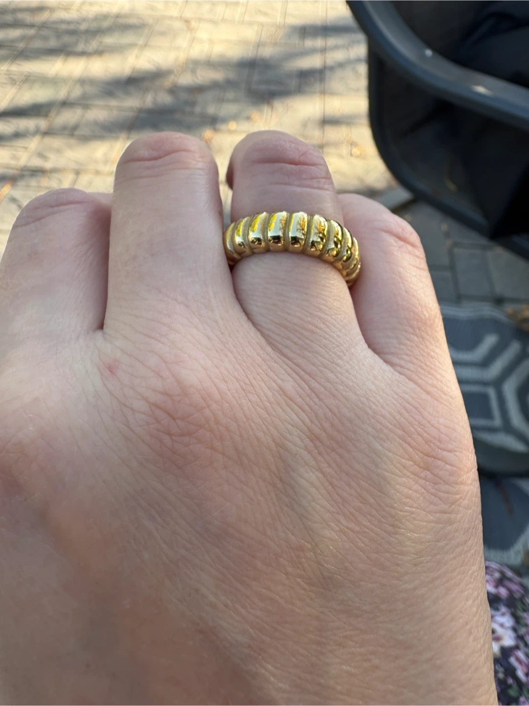Chunky Gold Plated Ring - photo 5
