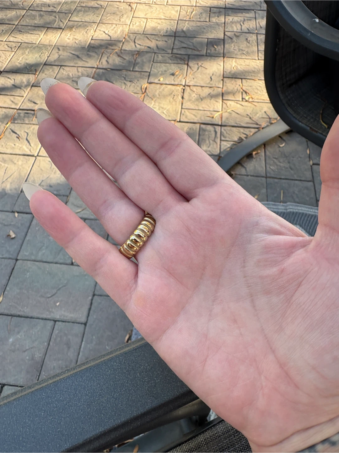 Chunky Gold Plated Ring - photo 2