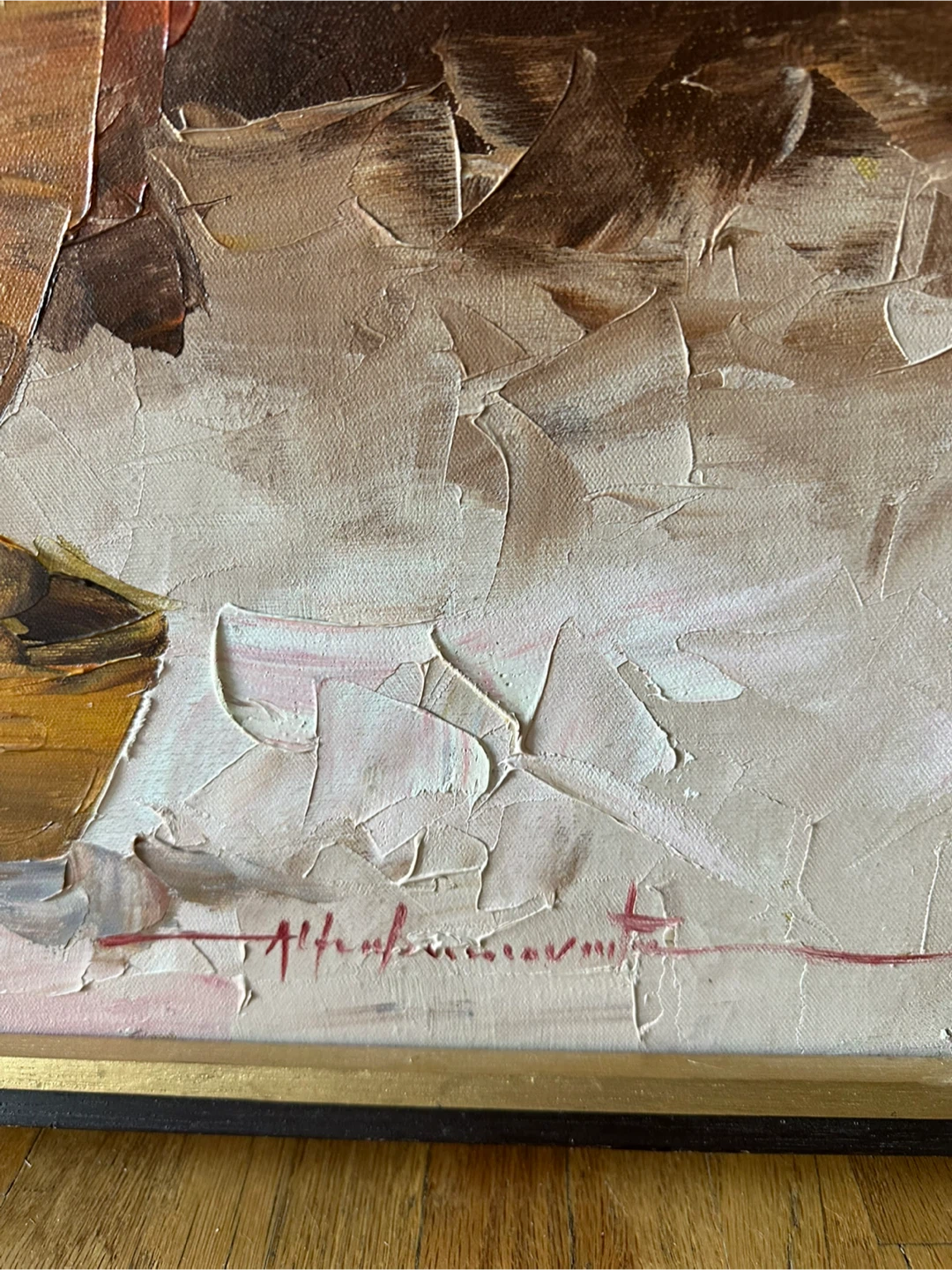 Large Alfredo Buenaventura Original Oil Painting in MCM frame - photo 3