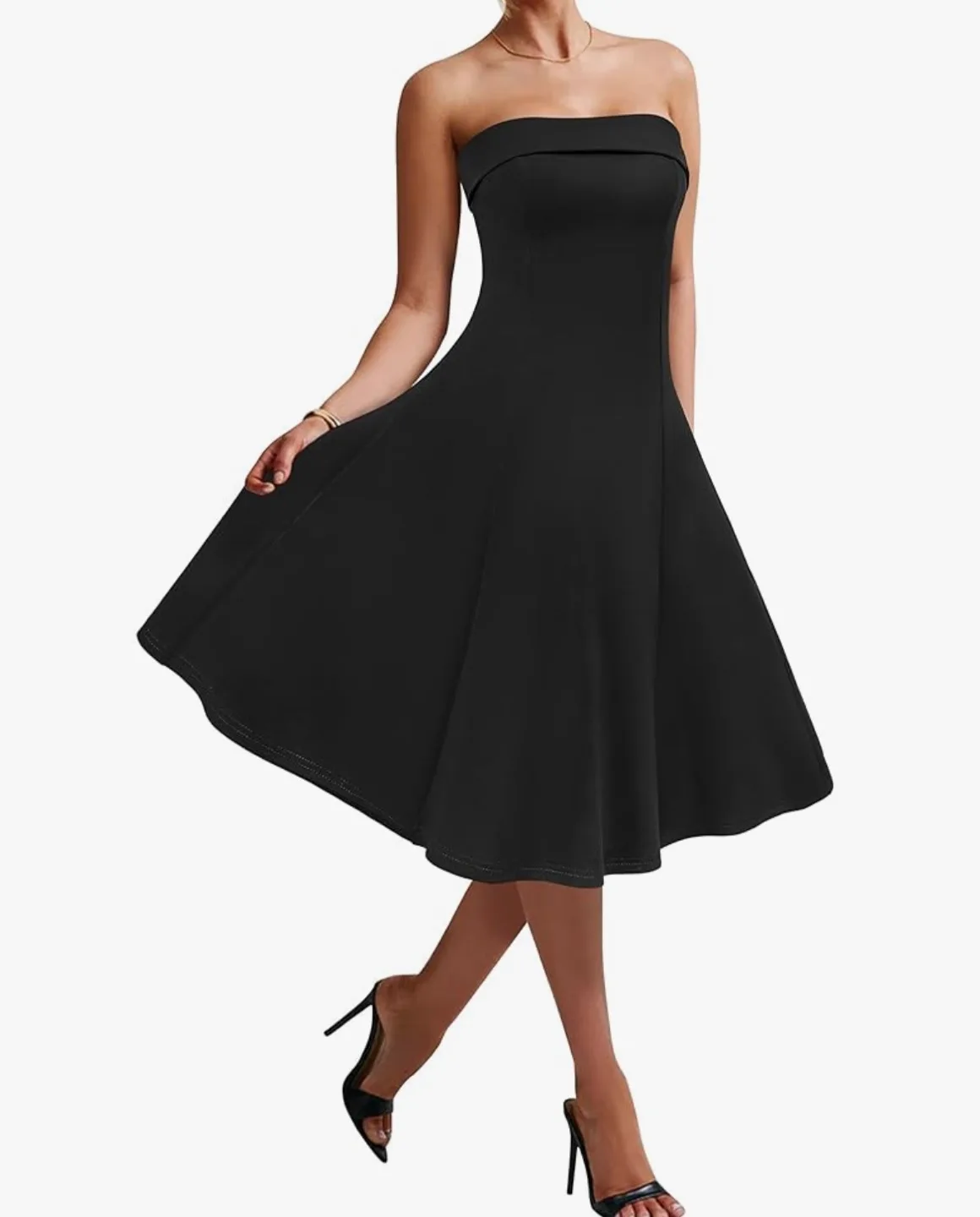 Newshows Black Strapless Dress - Size L image indicator(2)