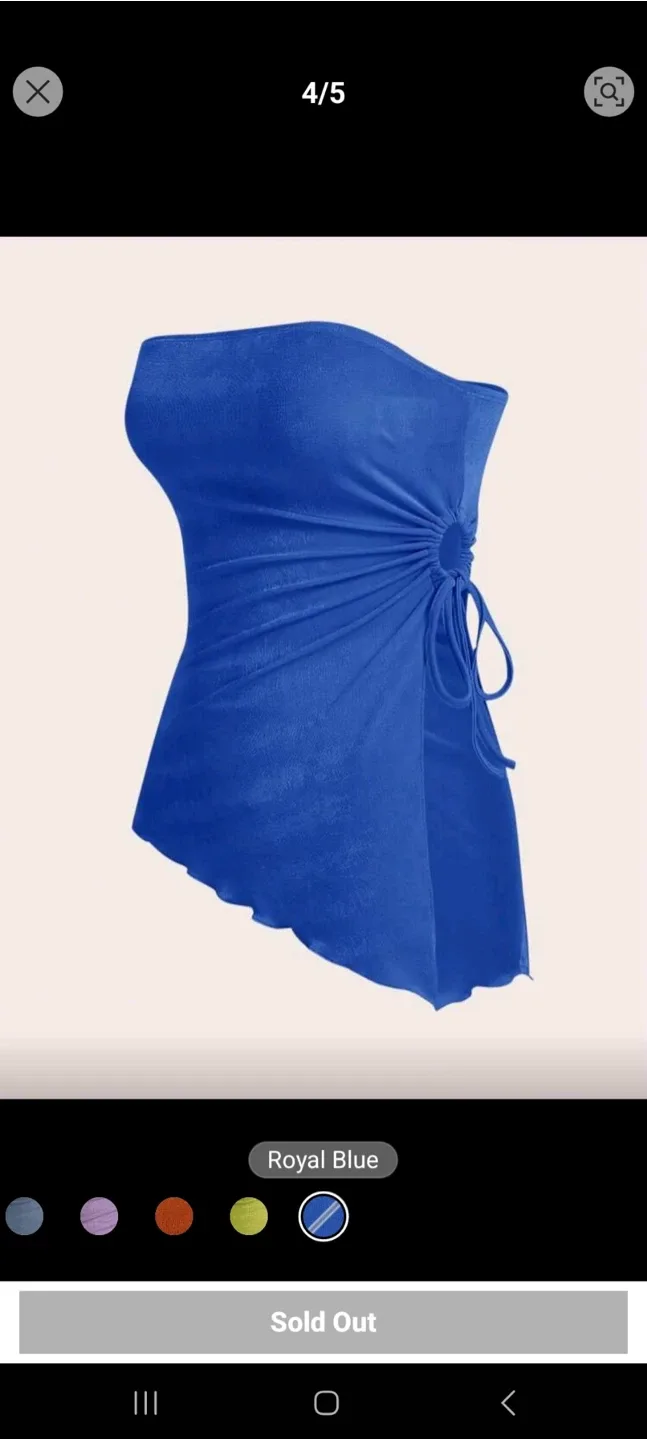 Royal Blue Tube Top NEW w tag thumbnail