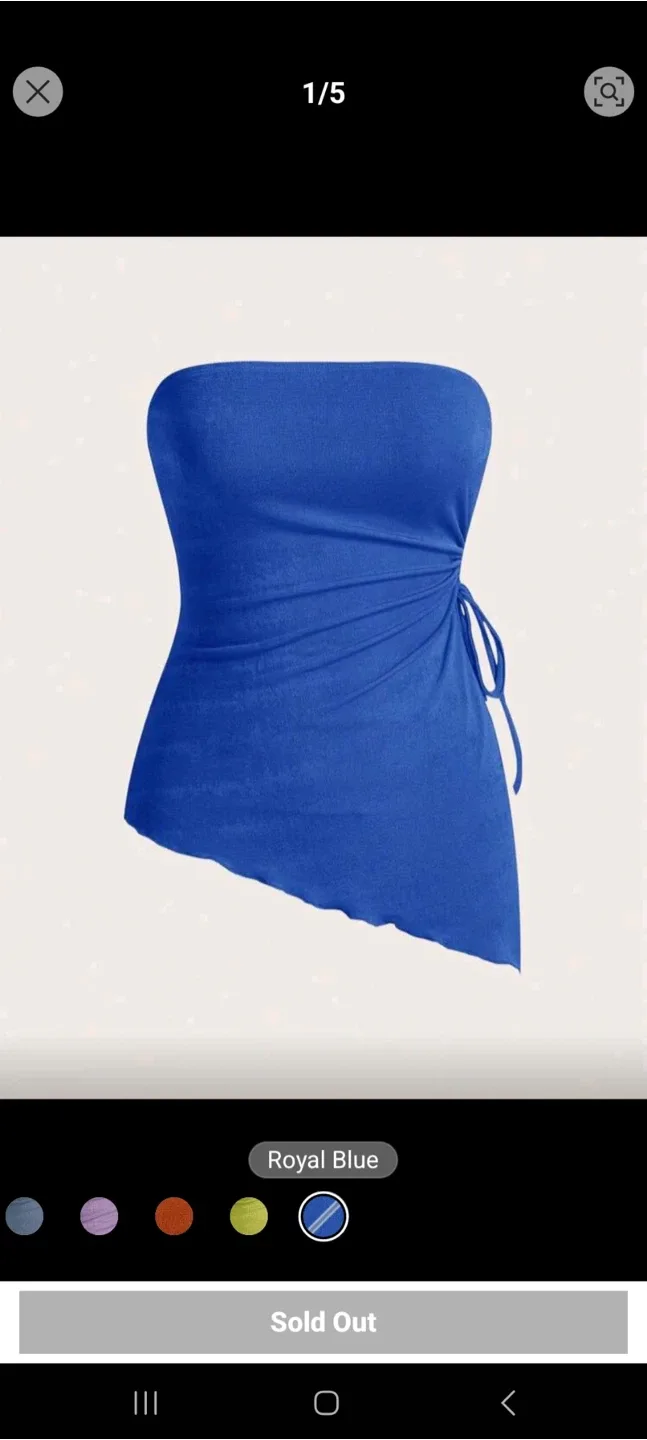 Royal Blue Tube Top NEW w tag image indicator(2)