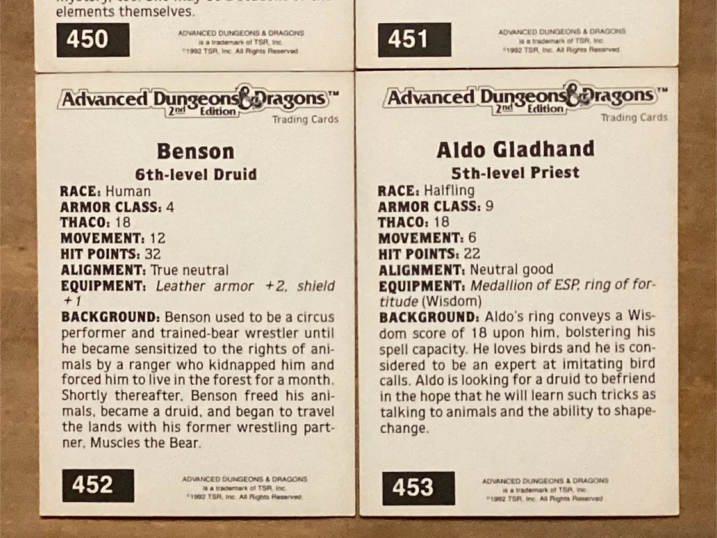 4. 1992 TSR Advanced Dungeons & Dragons Cards ! image indicator(6)