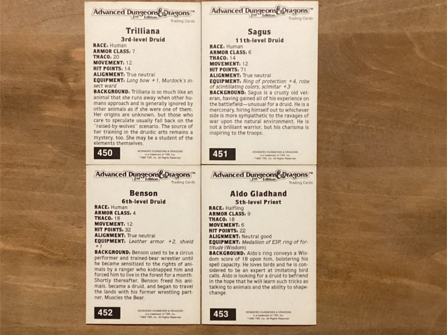 4. 1992 TSR Advanced Dungeons & Dragons Cards ! - photo 4