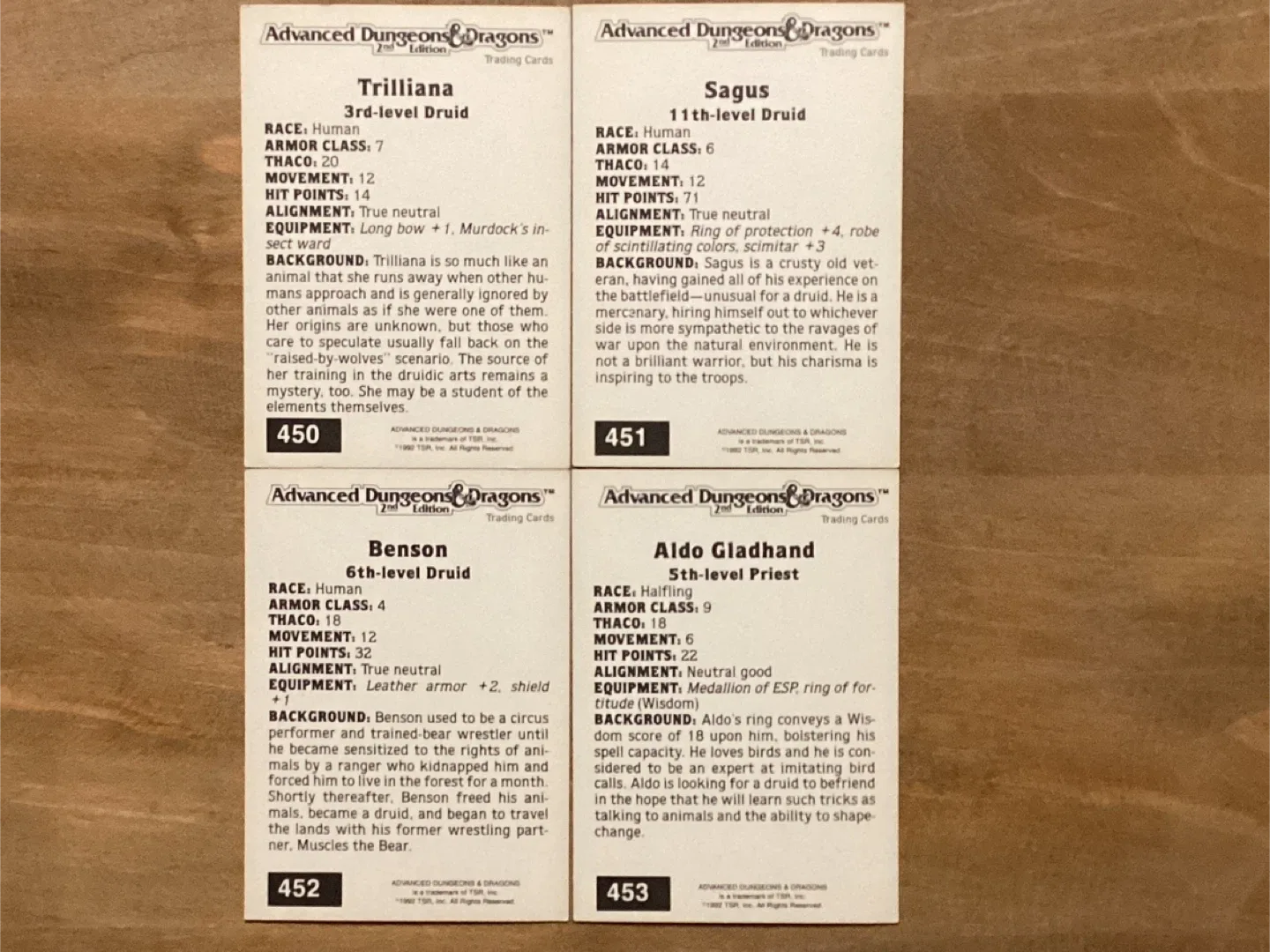 4. 1992 TSR Advanced Dungeons & Dragons Cards ! image indicator(4)