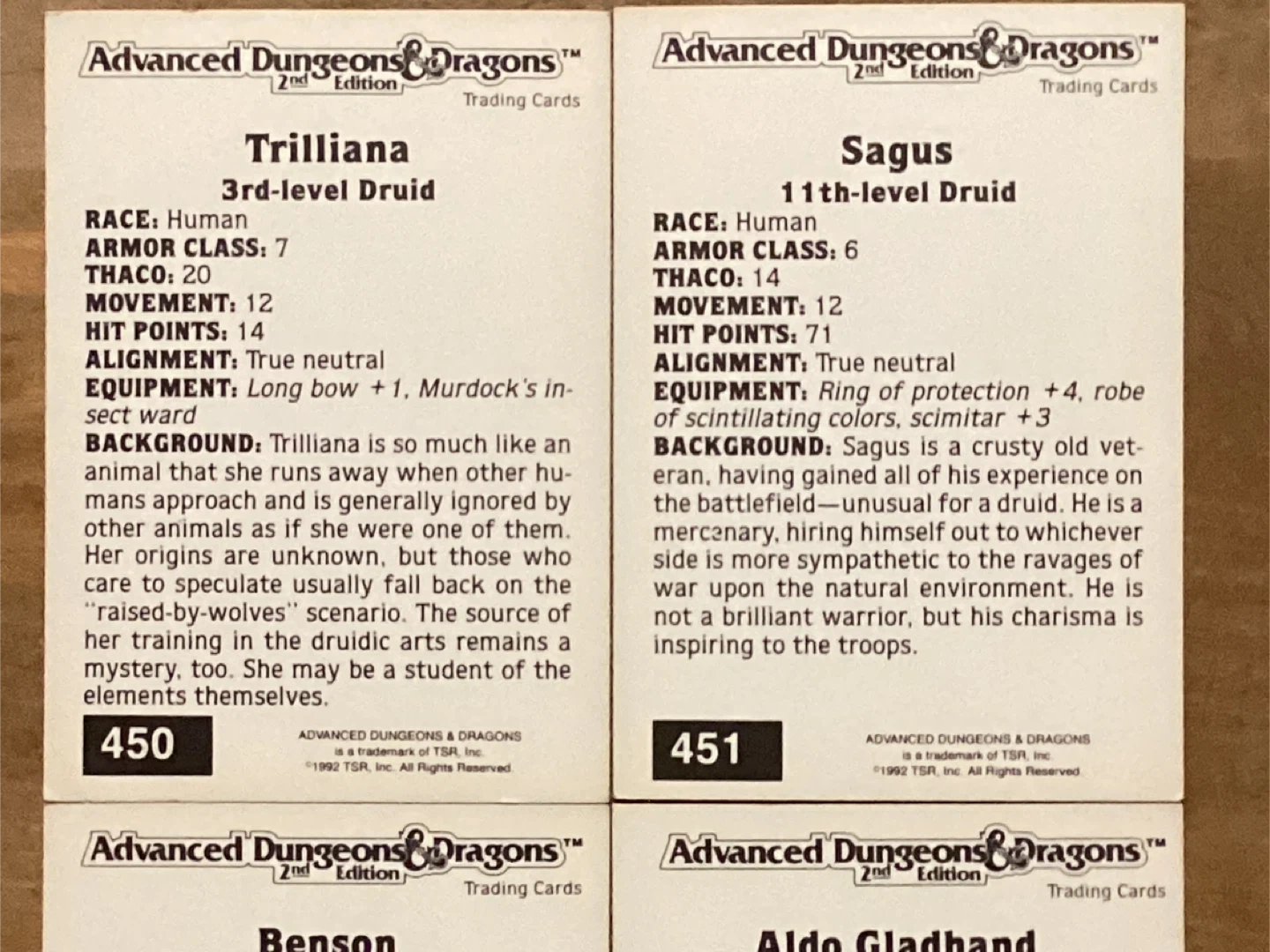 4. 1992 TSR Advanced Dungeons & Dragons Cards ! - photo 5