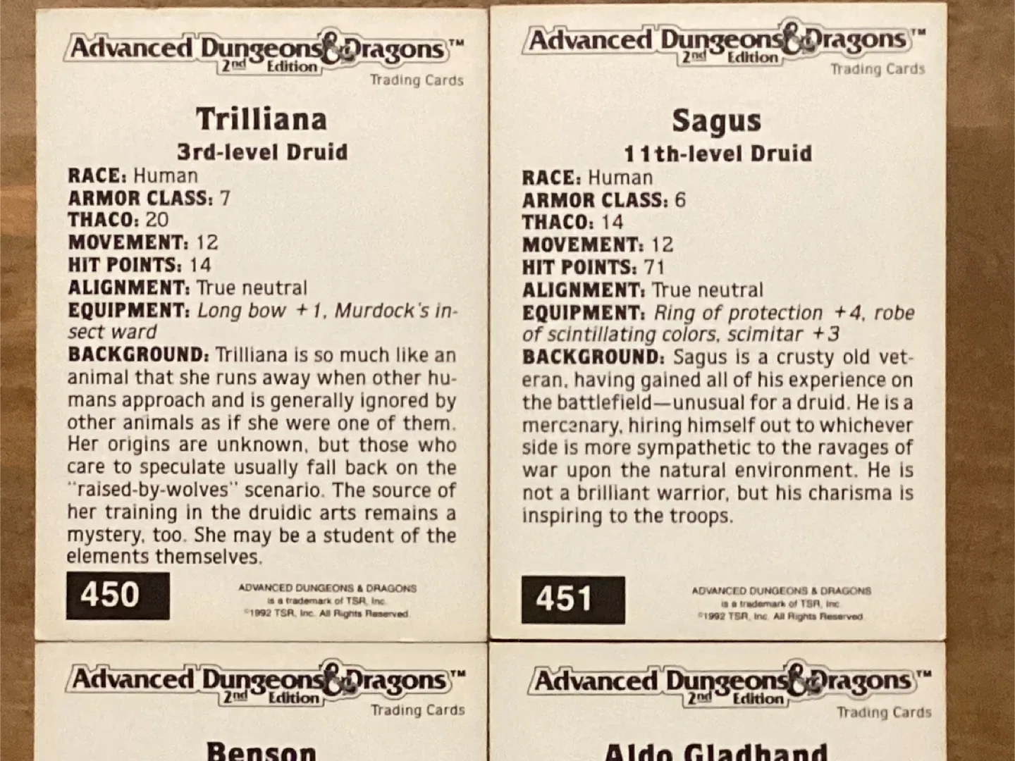 4. 1992 TSR Advanced Dungeons & Dragons Cards ! image indicator(5)