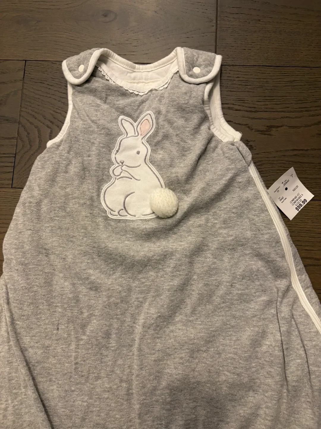 Piper & Posie gray baby sleep sack 0-6M NWT ret $70 image indicator(3)