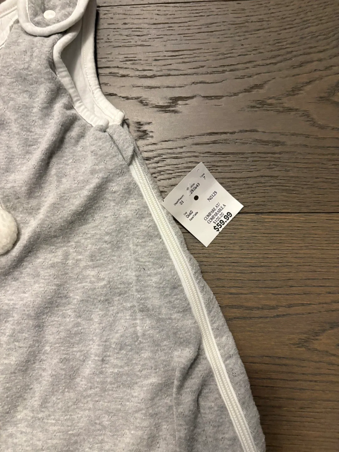 Piper & Posie gray baby sleep sack 0-6M NWT ret $70 image indicator(2)