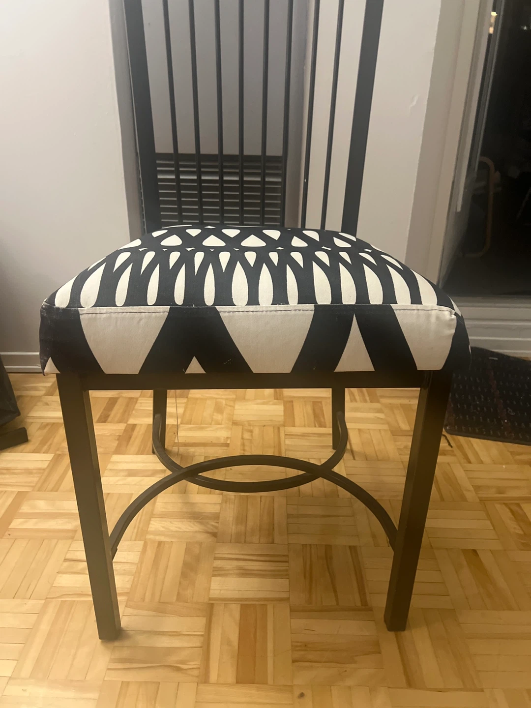 Black & White Patterned Dining Chair - photo 2