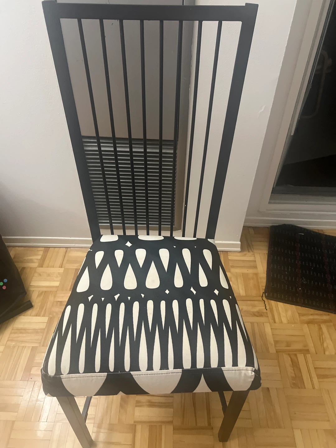 Black & White Patterned Dining Chair - photo 3