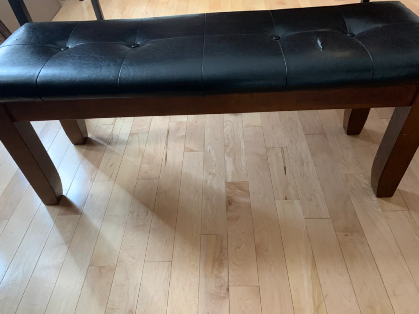 Black Tufted Bench - photo 3
