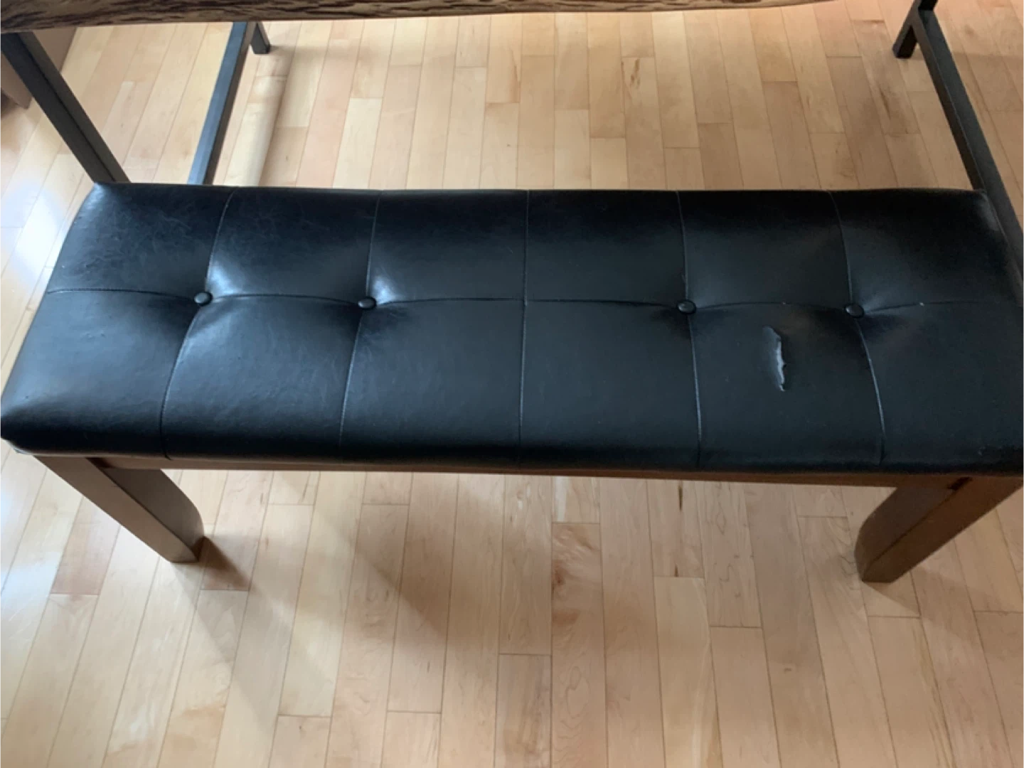 Black Tufted Bench - photo 4