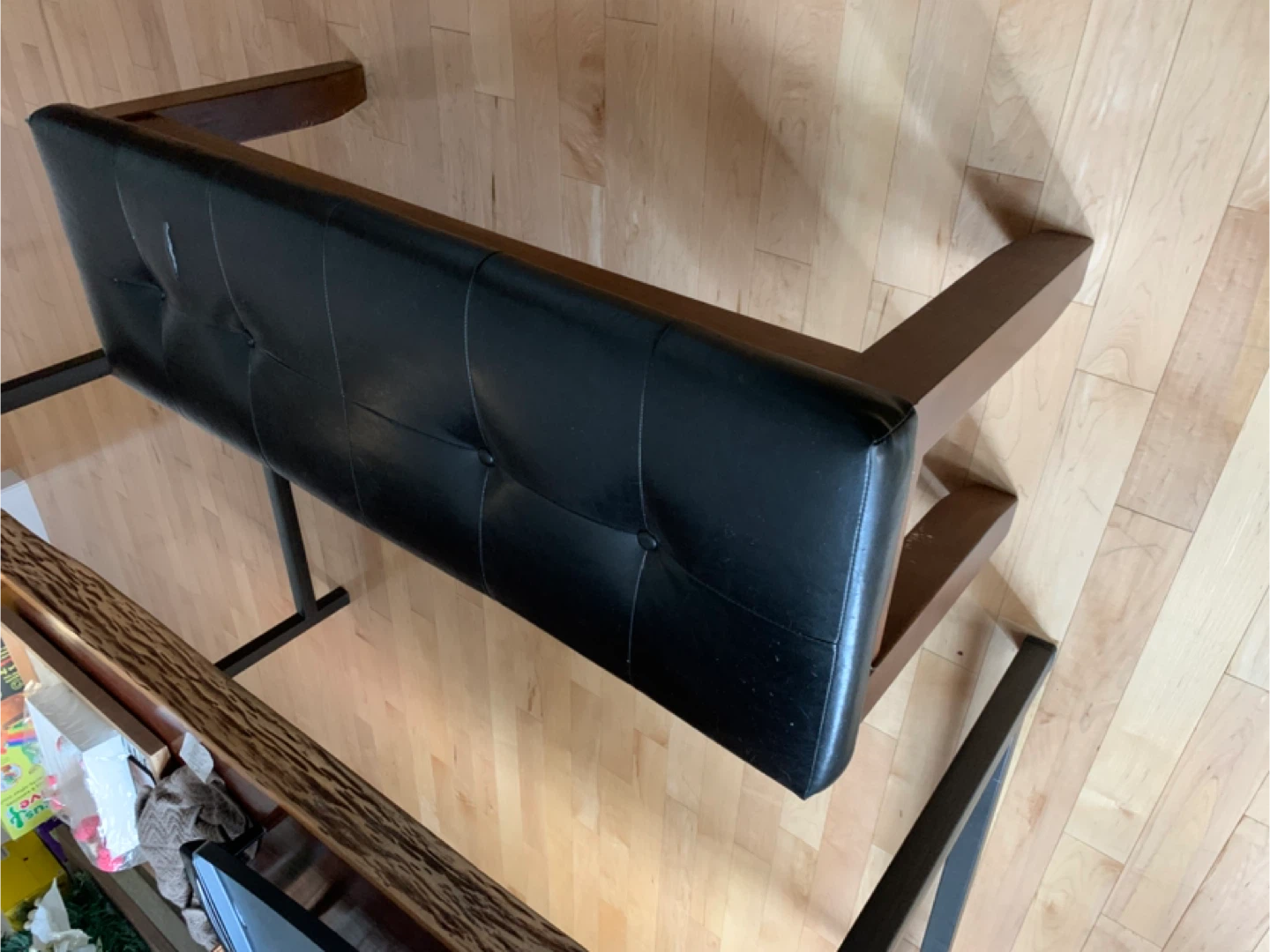Black Tufted Bench - photo 2
