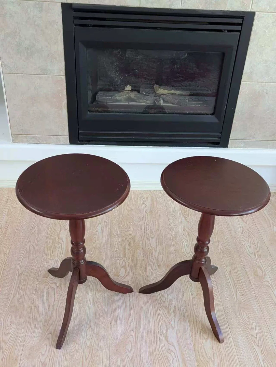 Pair of Dark Wood Accent Tables image indicator(2)