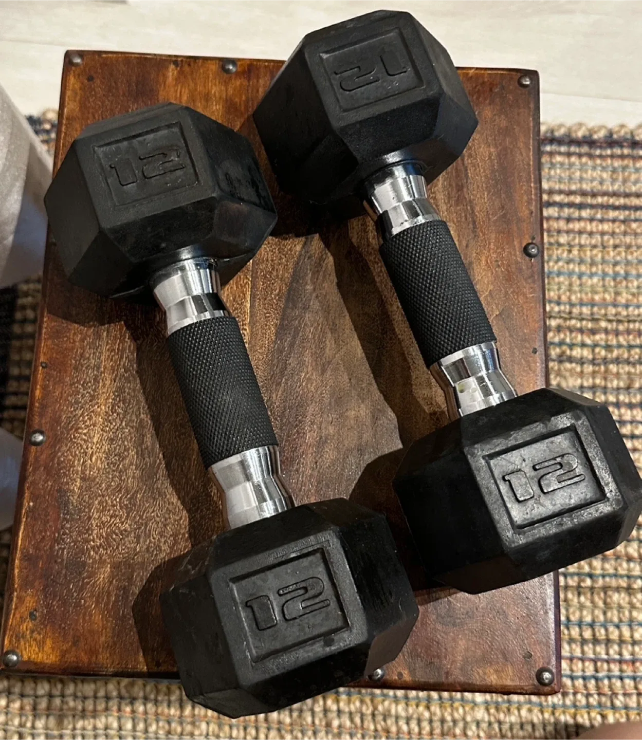 Pair of 12lb Hex Dumbbells thumbnail