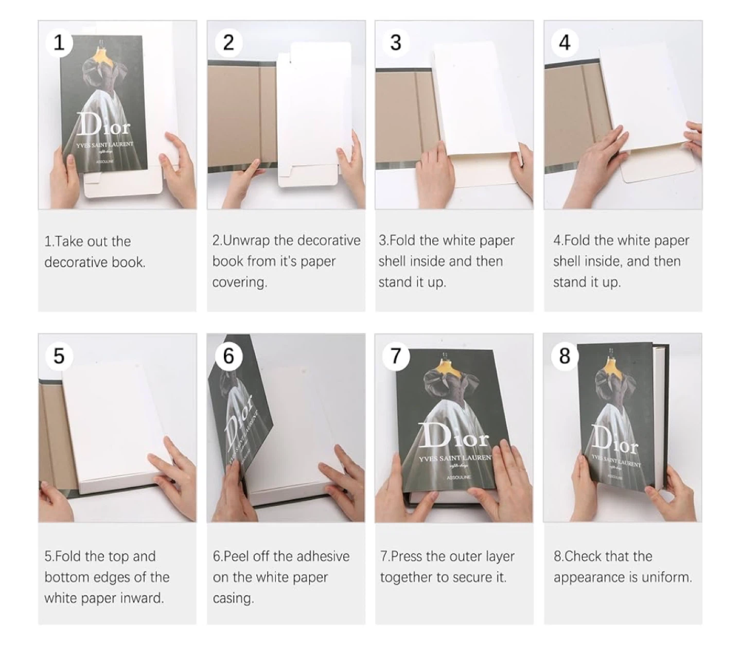 Faux Books for Decoration 8 pcs new - photo 4