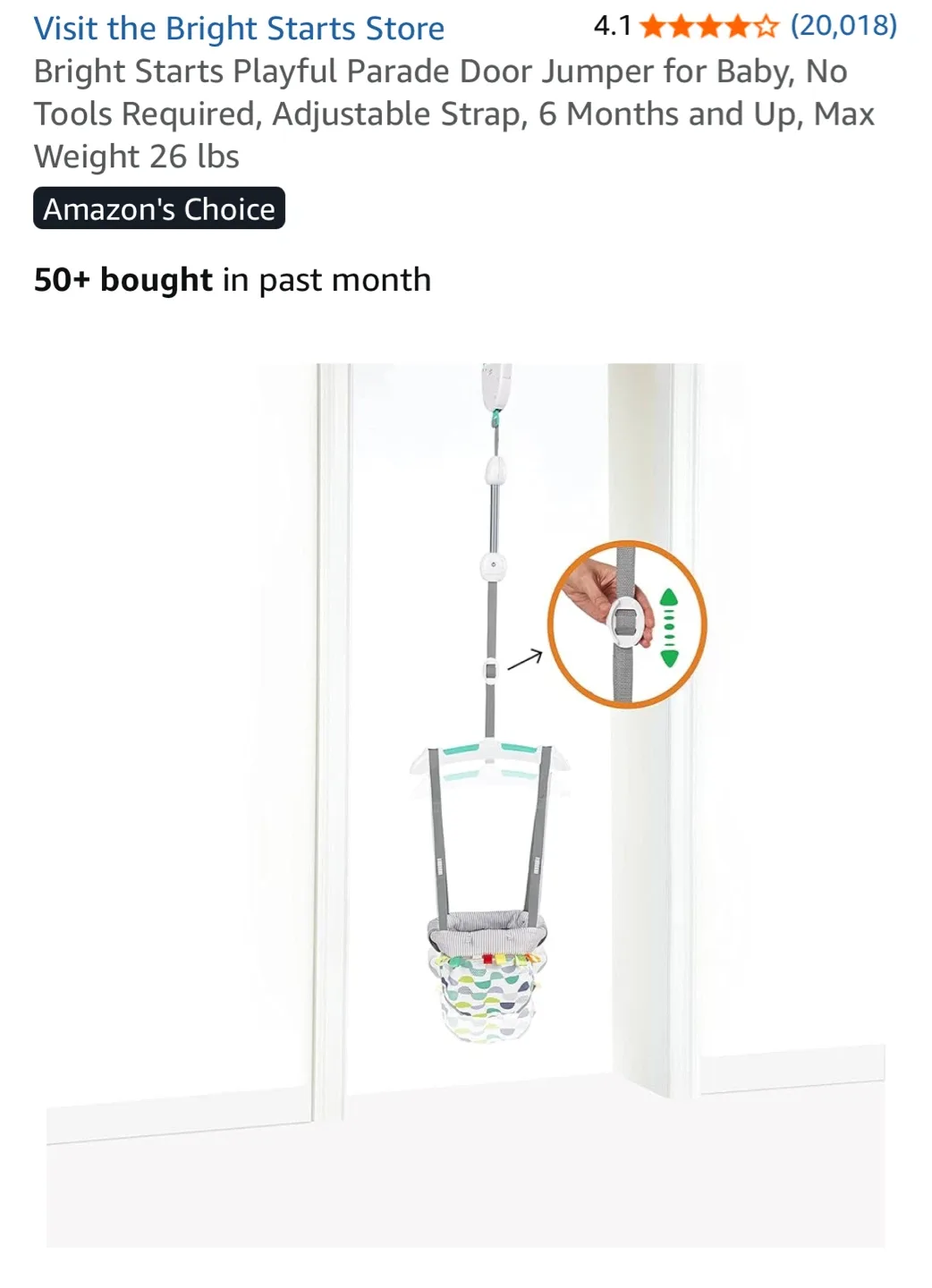 Bright Starts Playful Parade Door Jumper for Baby image indicator(2)