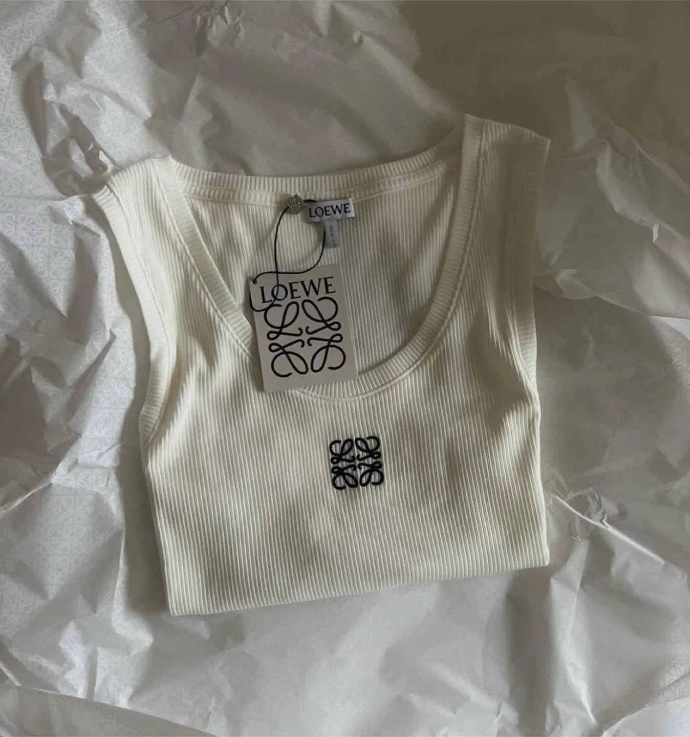 Loewe White Ribbed Tank Top image indicator(3)