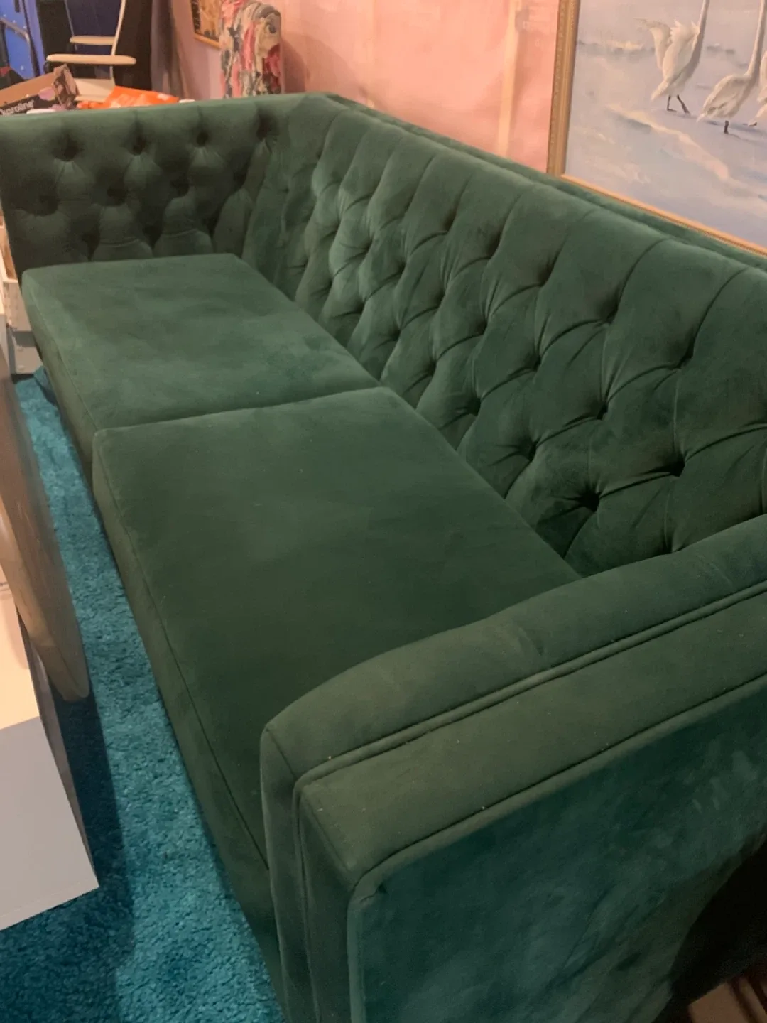 Custom made Living room set , Green Velvet image indicator(2)