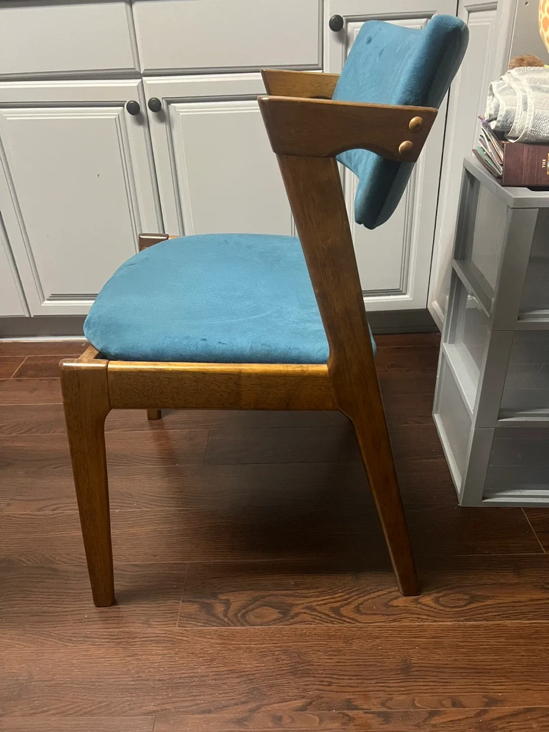 Blue Upholstered Dining Chair image indicator(2)