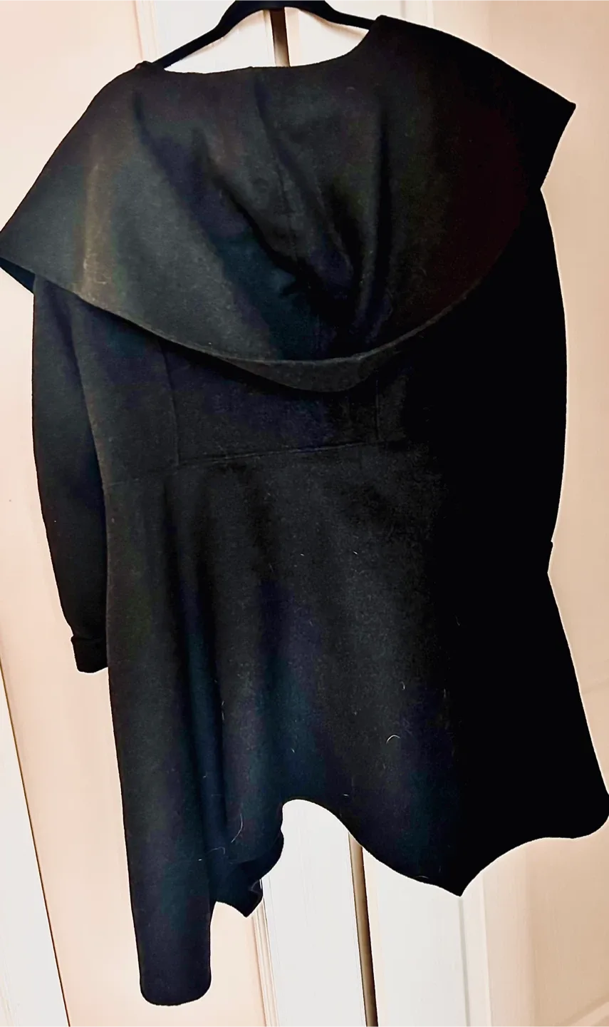 Zac Posen Black Wool Blend Coat - Size 10 image indicator(4)