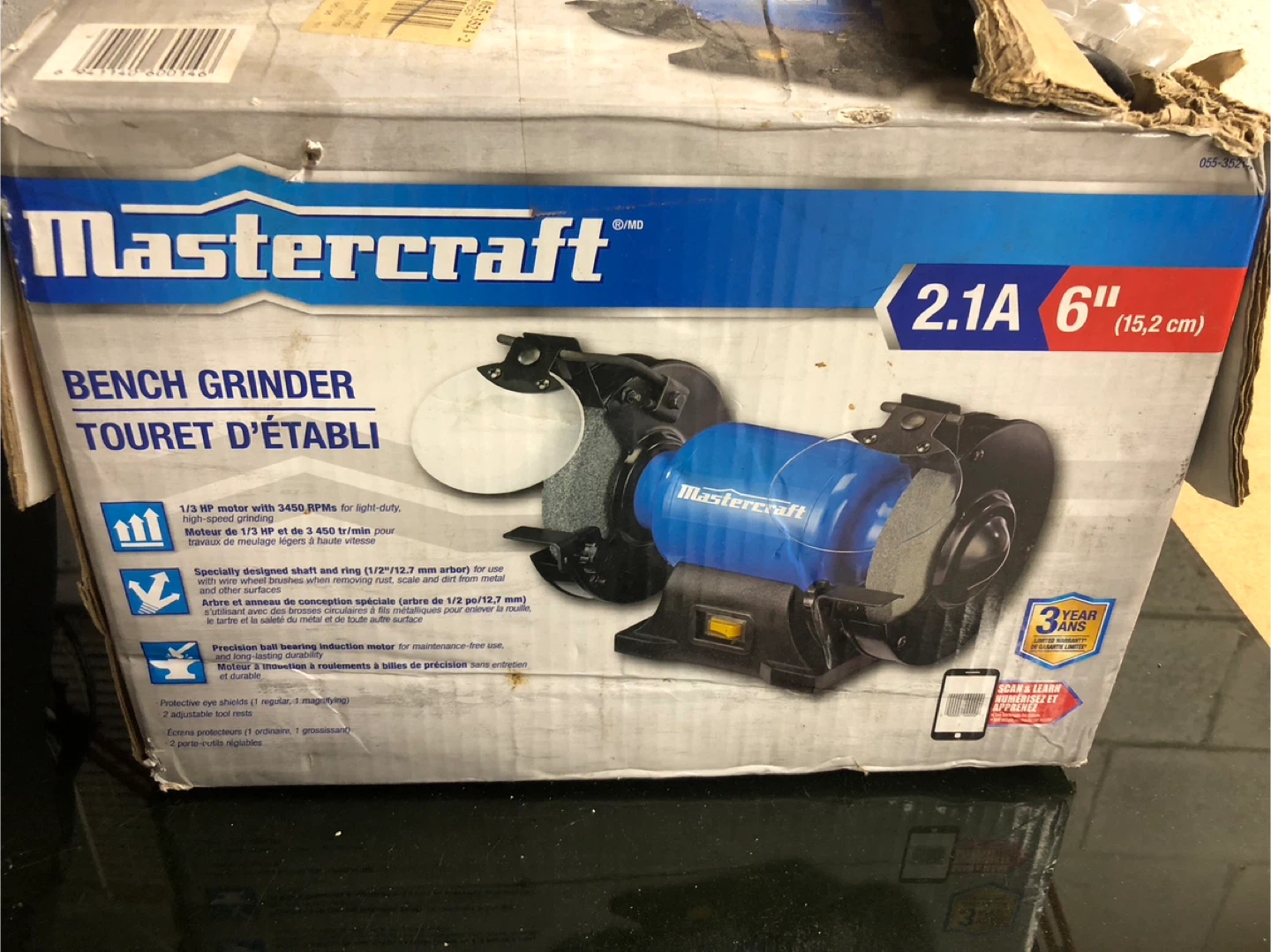 Mastercraft 6" Bench Grinder