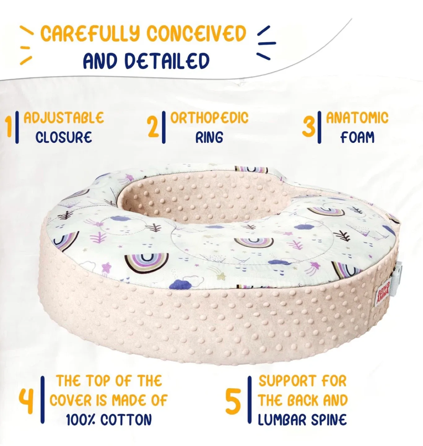 Ergonomic nursing pillow made of memory foam image indicator(3)