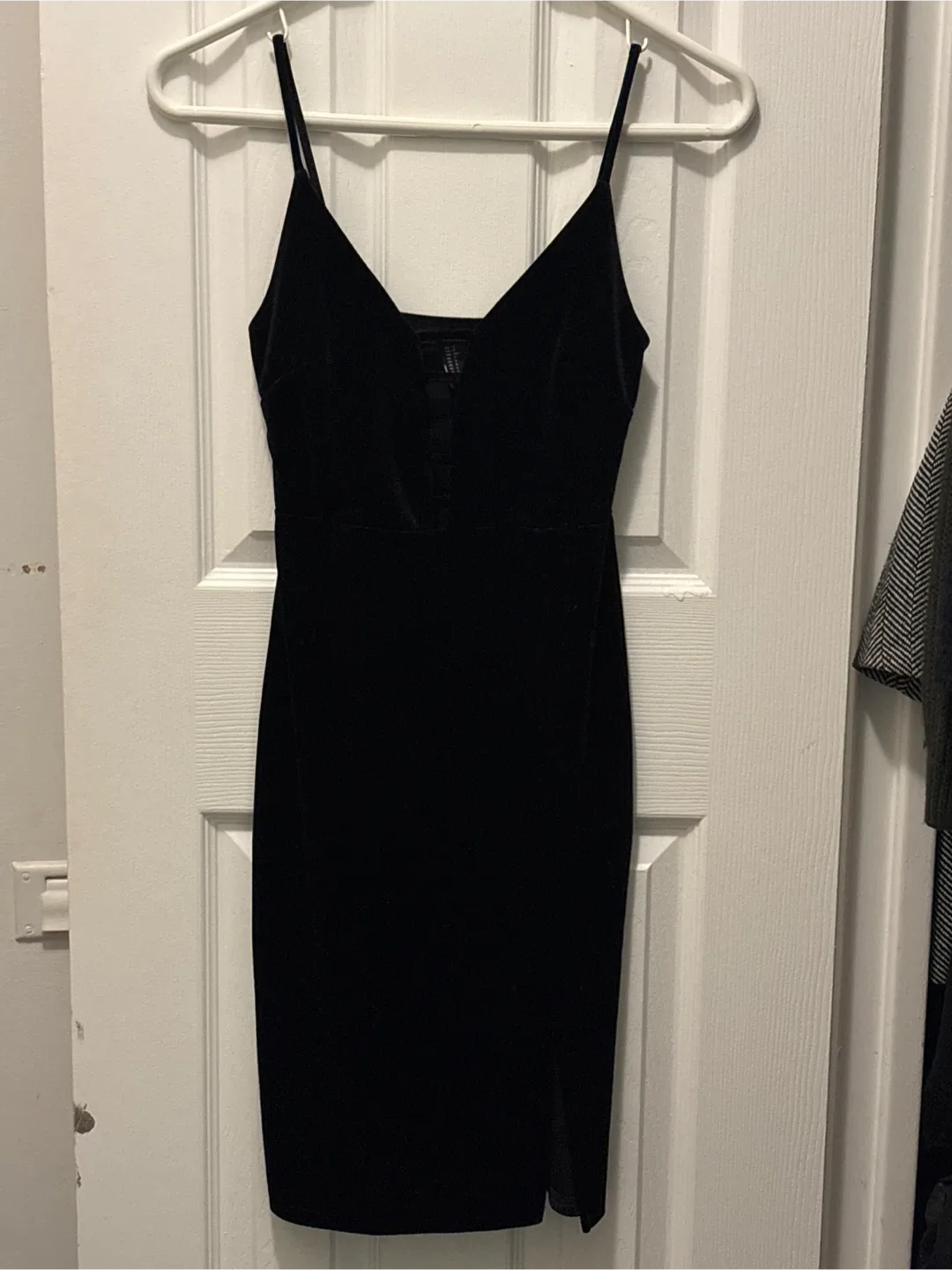 Forever 21 Black Velvet Dress thumbnail