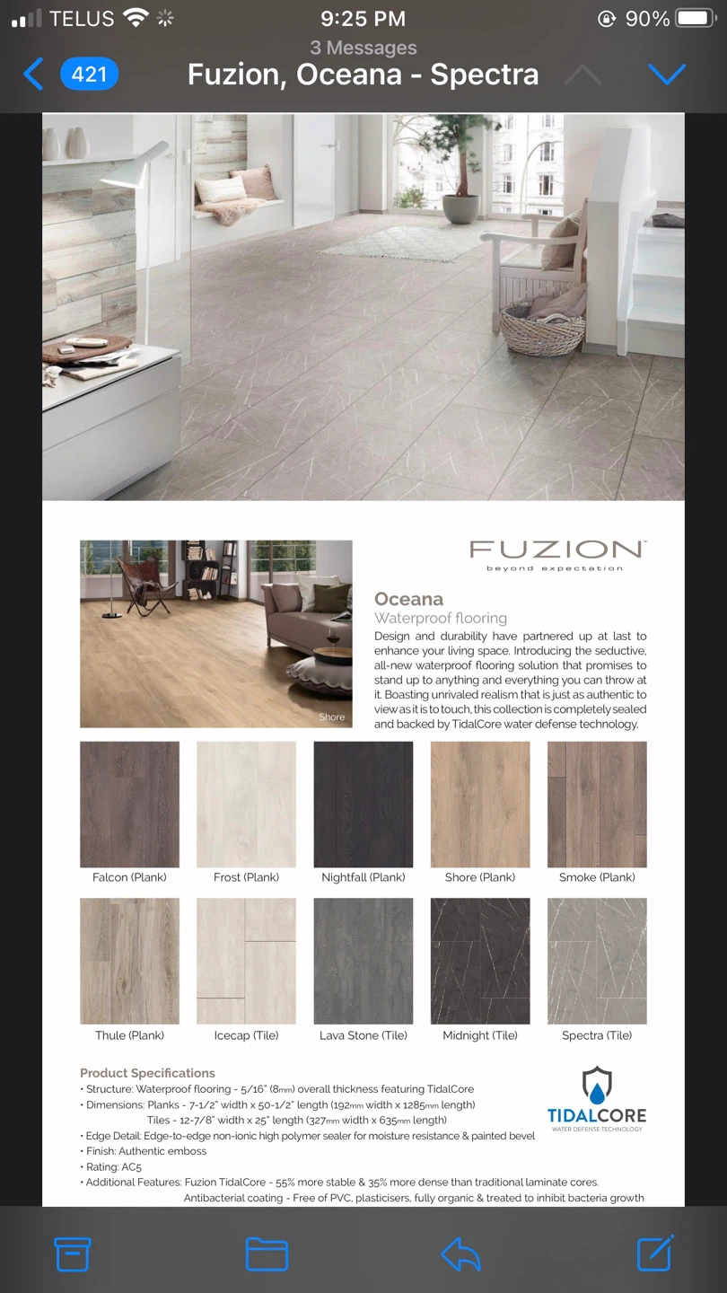 Fuzion Oceana Spectra Waterproof Flooring