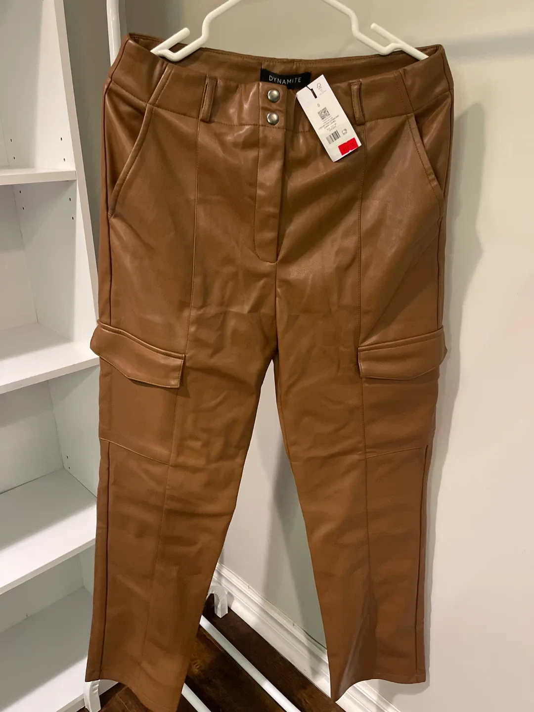 Dynamite Faux Leather Cargo Pants thumbnail