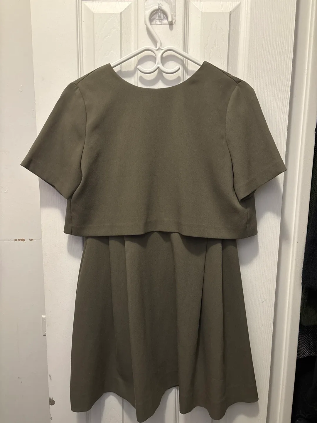 OAK + FORT Dress - Size Small - Olive Green thumbnail