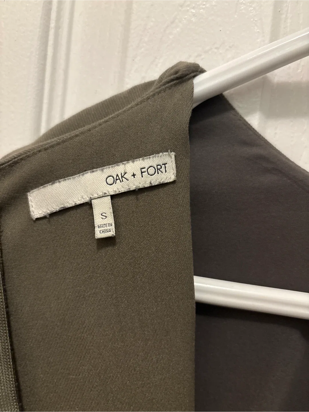 OAK + FORT Dress - Size Small - Olive Green image indicator(2)