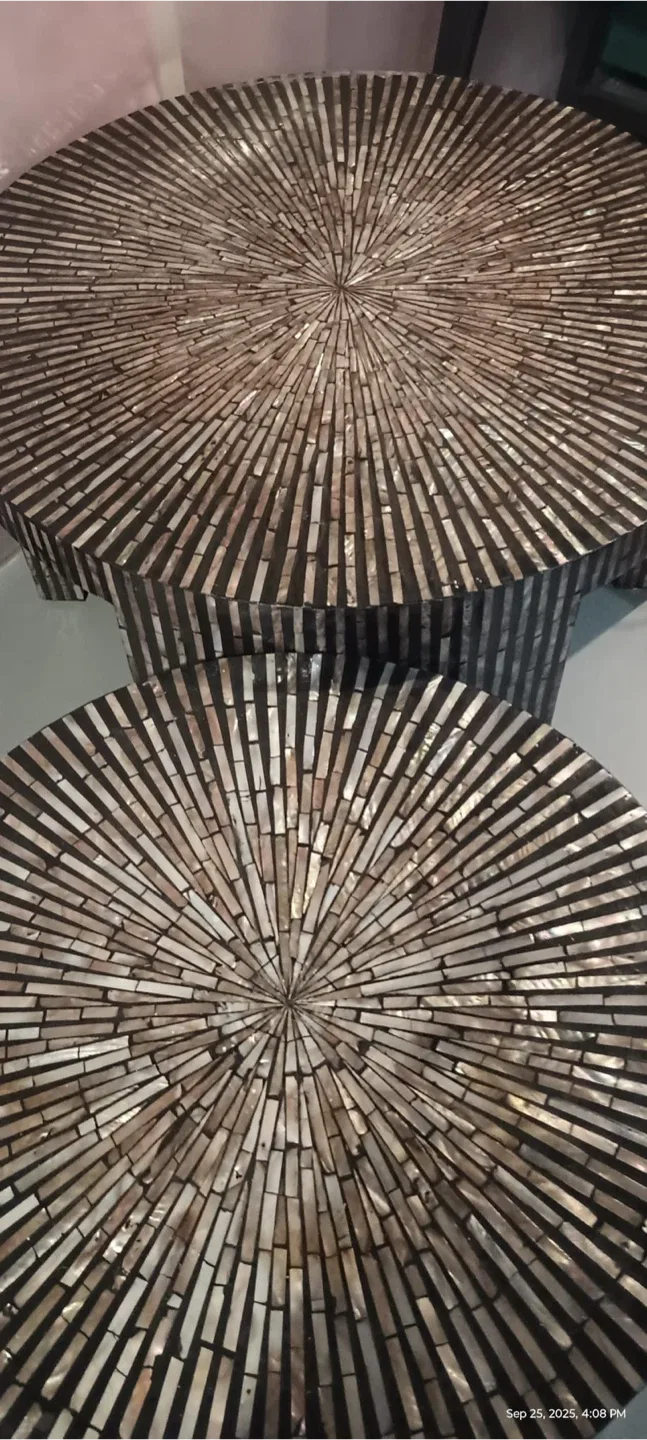 Two Round Mosaic Accent Table image indicator(3)