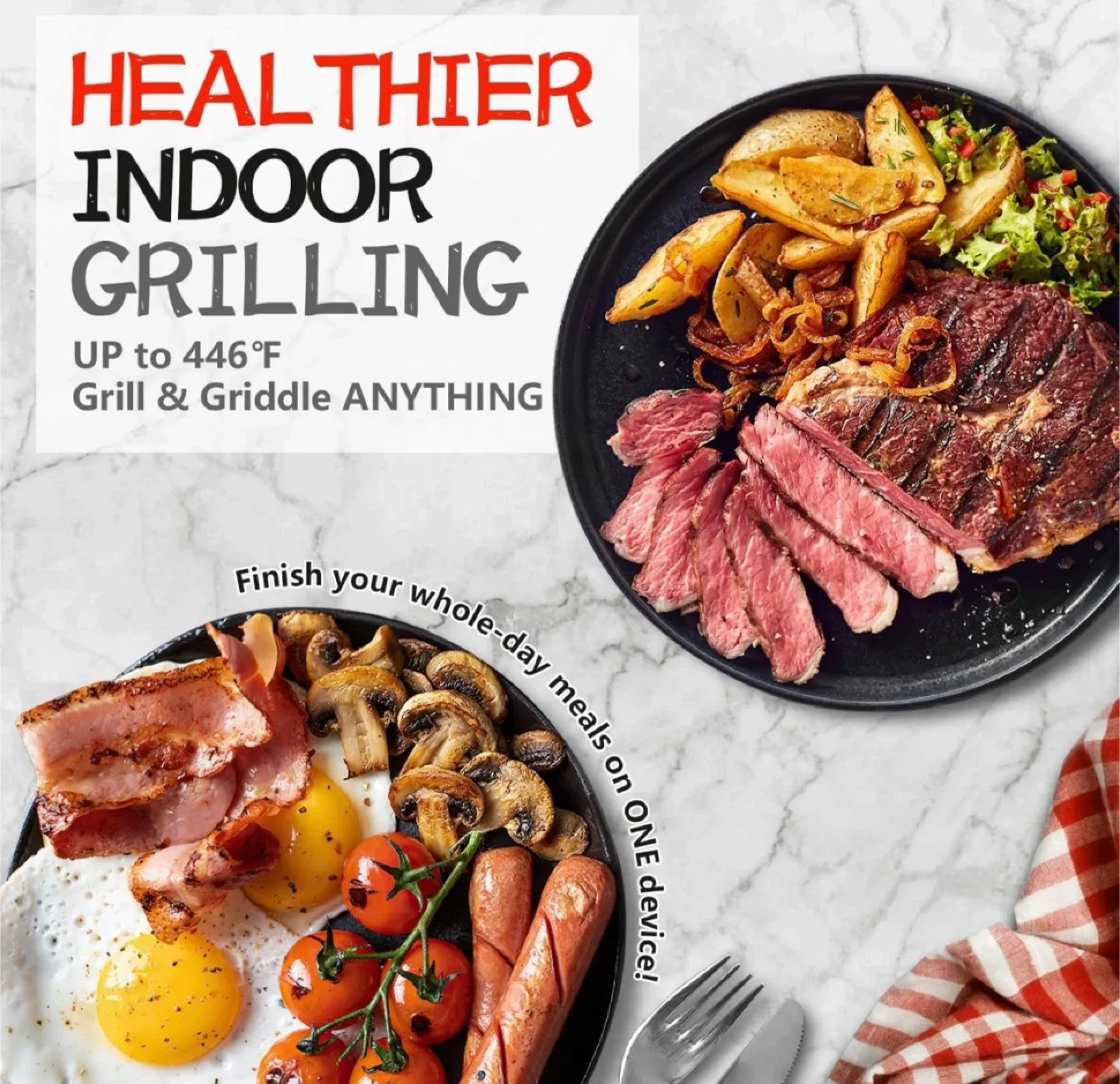 (NEW in box) Smokeless Electric Indoor Grill 1500W image indicator(7)