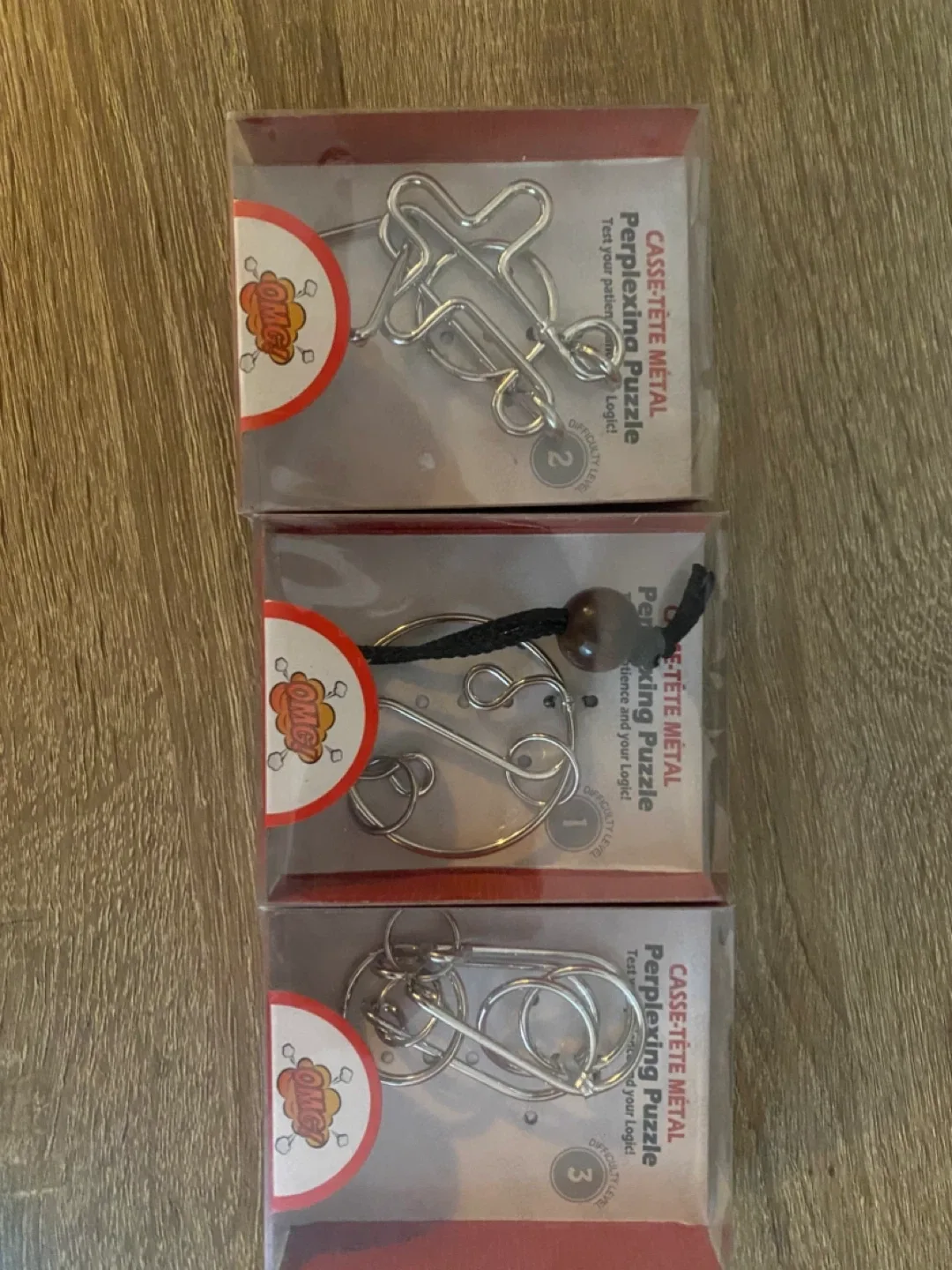 OMG! Perplexing Puzzle Set - Metal Brain Teaser