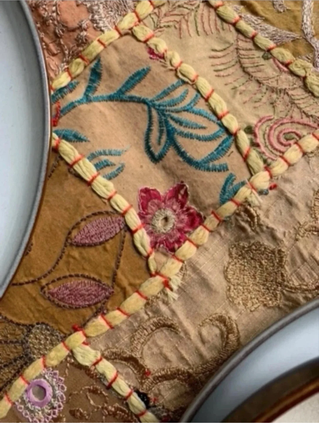 🆕Embroidered Patchwork Table Runner thumbnail