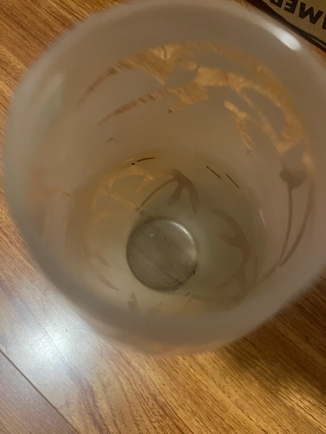 Frosted Glass Vase with Palm Design image indicator(4)