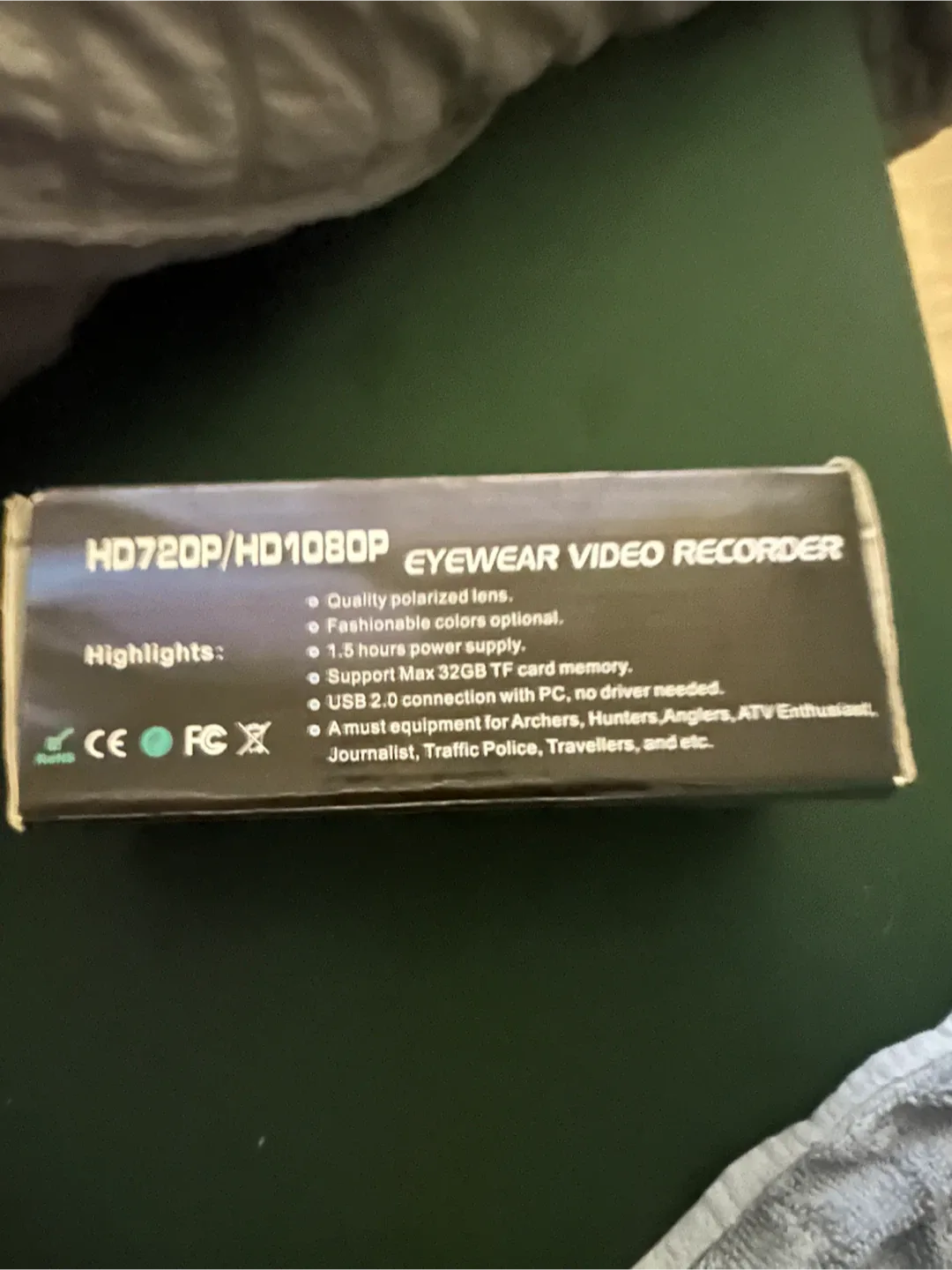 HD720P/HD1080P Eyewear Video Recorder image indicator(3)