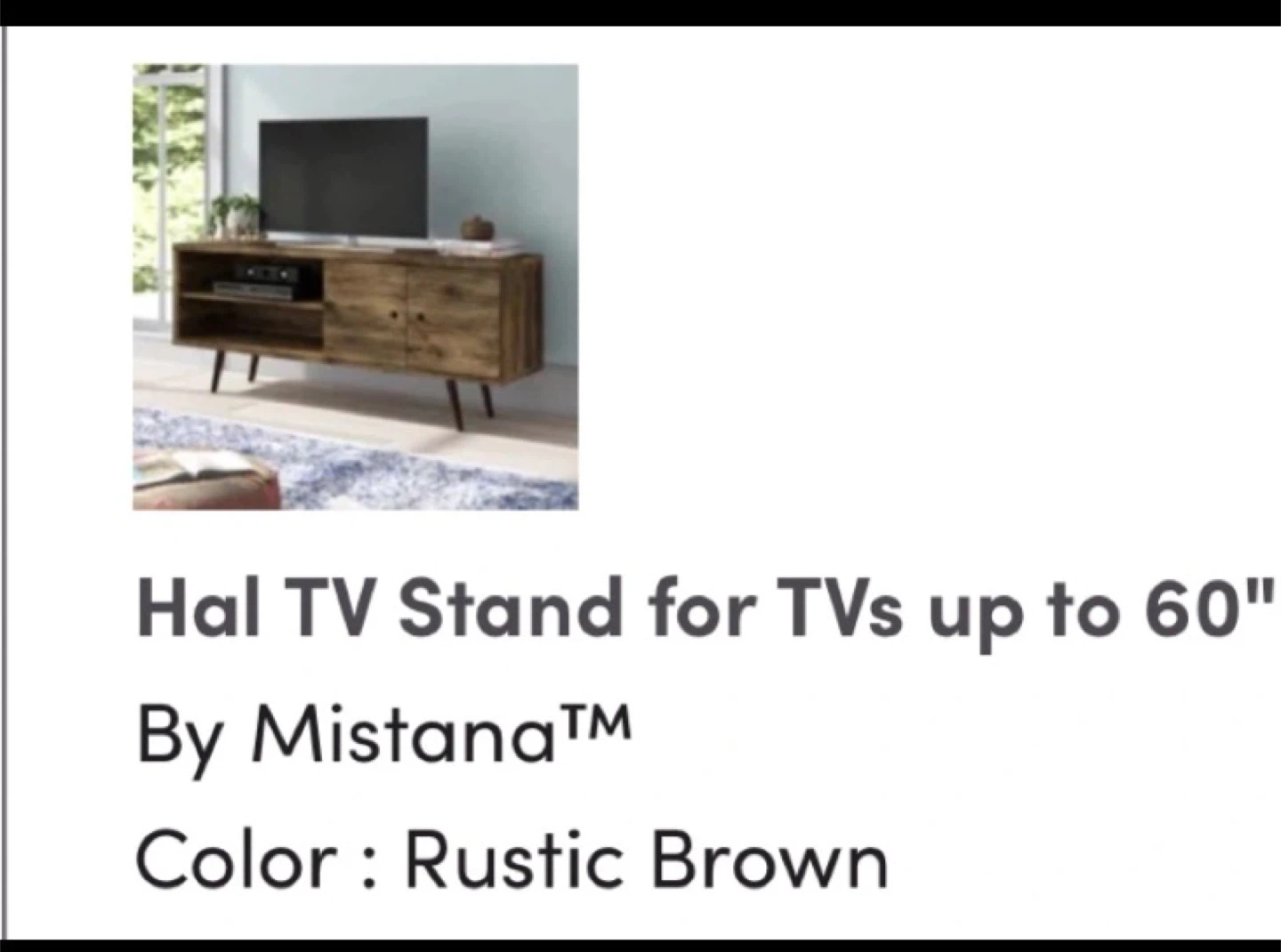 Mistana Hal TV Stand - Rustic Brown - Up to 60" - photo 2