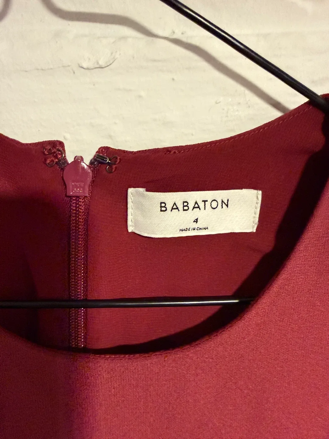 Babaton Burgundy Dress Size 4 image indicator(3)