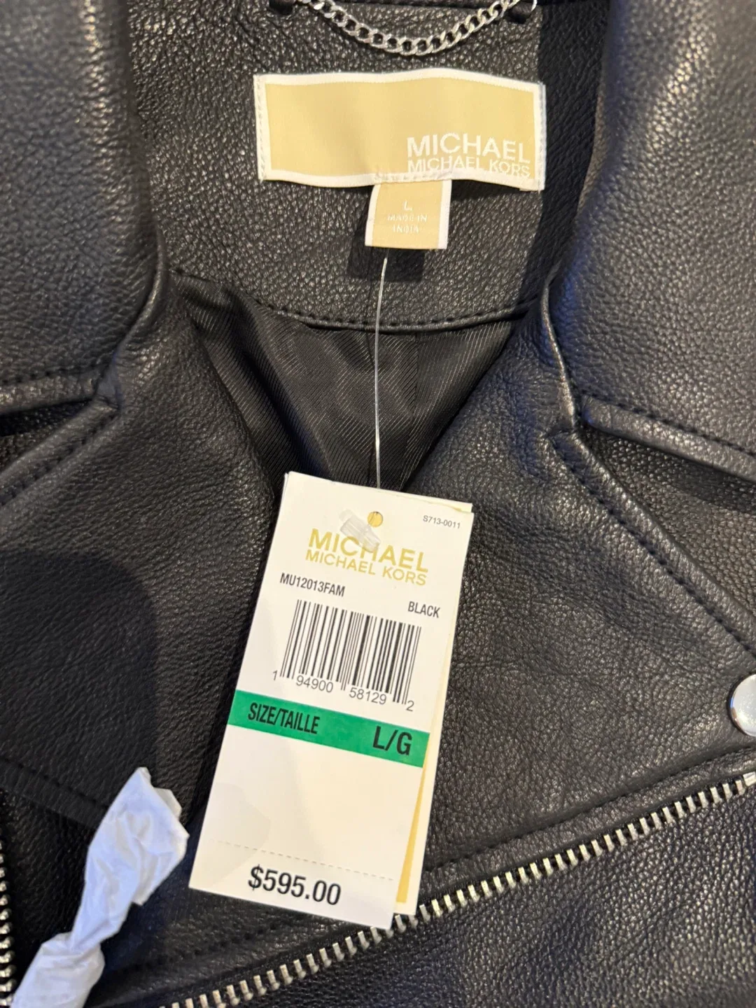 Michael Michael Kors Leather Jacket - Size L image indicator(2)