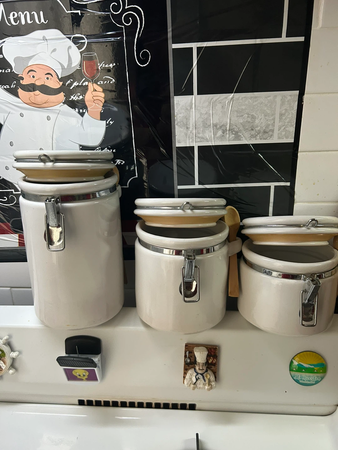 Ceramic Kitchen Canisters Set