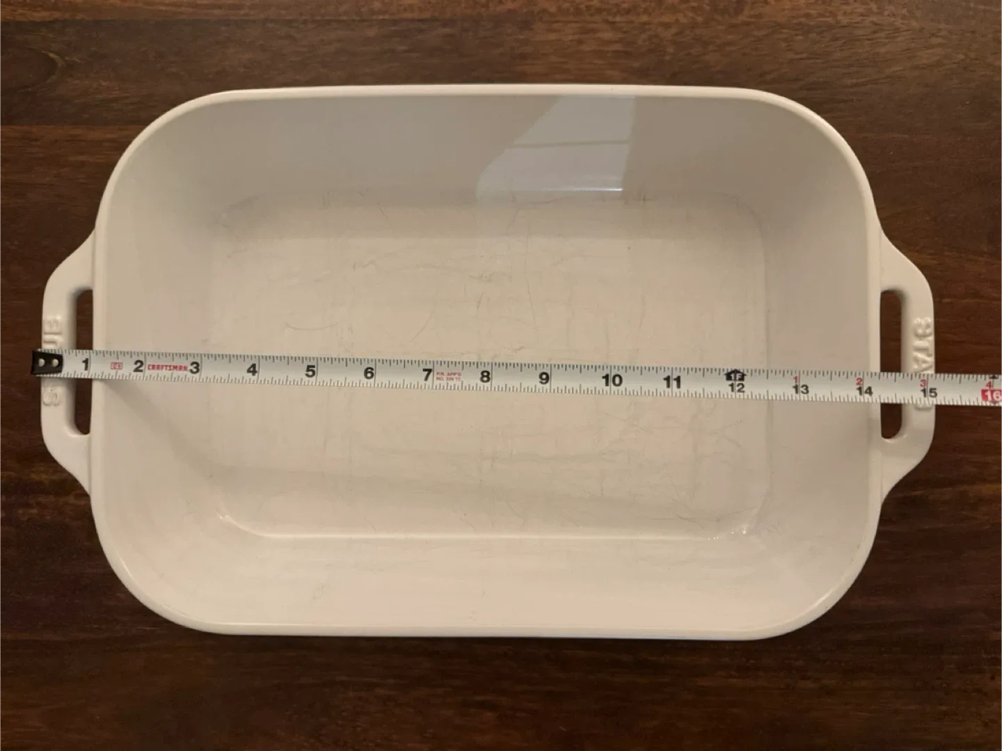 MOVING OUT SALE! 2 Staub Rectangular Baking Dishes, White image indicator(3)